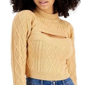 Cable Knit 2pc Sweater Set M